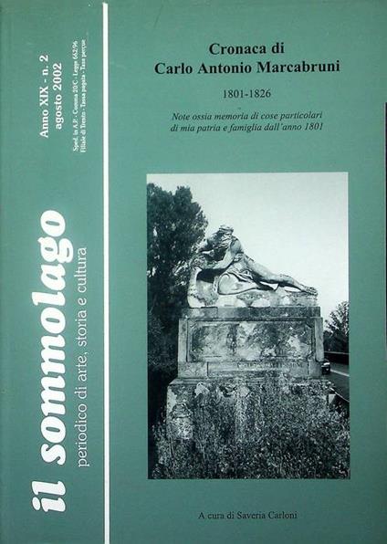 Cronaca di Carlo Antonio Marcabruni: 1801-1826 - copertina