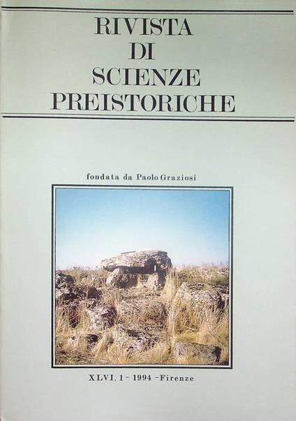 Rivista di scienze preistoriche: A. XLVI, 1 (1994) - copertina