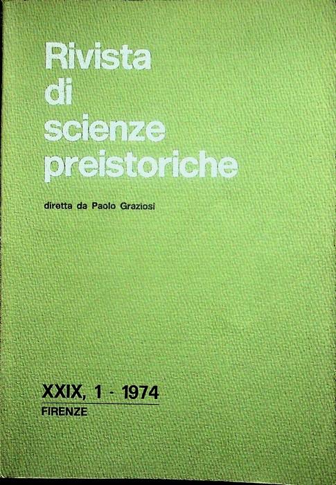 Rivista di scienze preistoriche: A. XXIX,1 (1974) - copertina