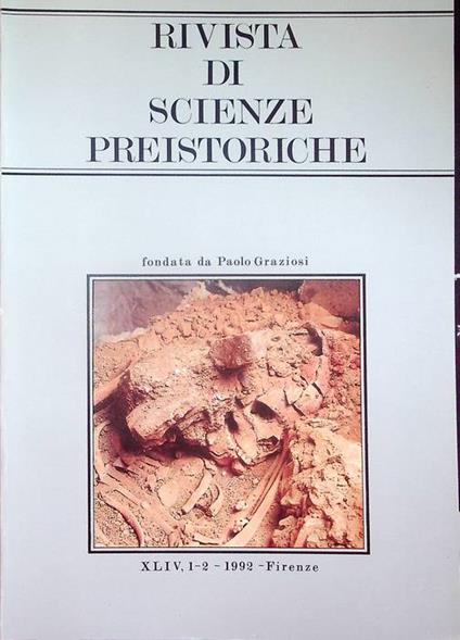Rivista di scienze preistoriche: A. XLIV, 1-2 (1992) - copertina