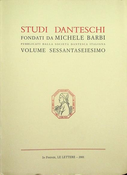 Studi danteschi: volume 66 - copertina