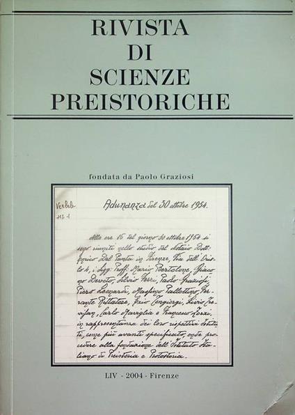 Rivista di scienze preistoriche: A. LIV (2004) - copertina