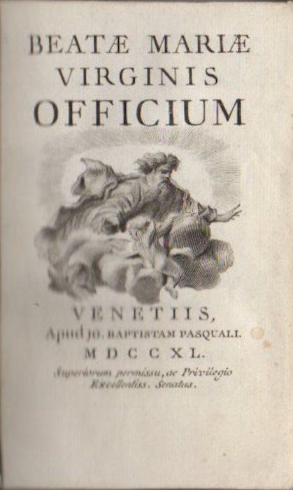 Beatae Mariae Virginis officium - copertina