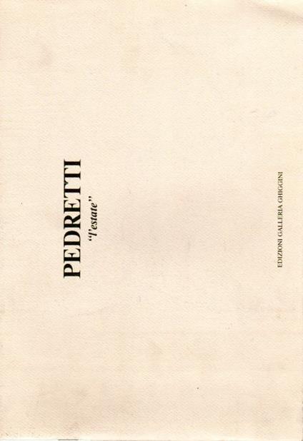 Pedretti: l'estate - copertina