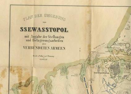 Plan der Umgebung von Ssewasstopol mit Angabe der Stellungen und Belagerungsarbeiten der verbündeten Armeen - copertina