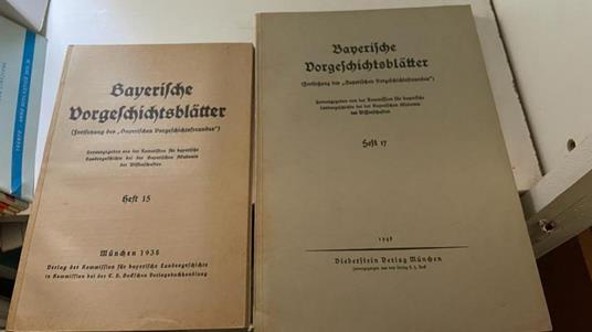 Der Bayerische Vorgeschichtsfreund: Blätter zur Förderung der Vor- und Frühgeschichtsforschung (Band I-IX) poi Bayrische Vorgeschichtsblätter: Jahrgang 1(1921) - 77(2012) - copertina