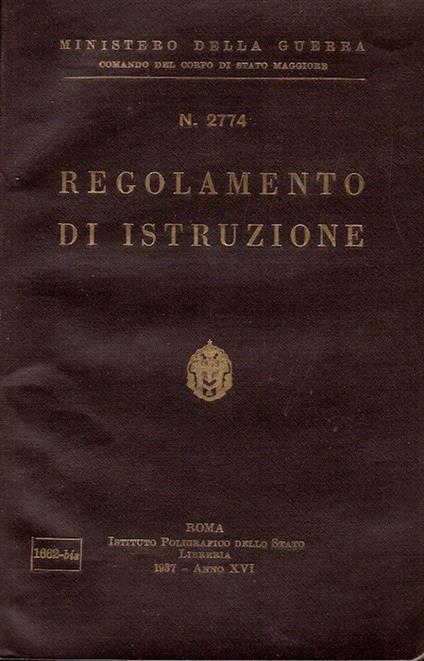 Regolamento di istruzione - copertina