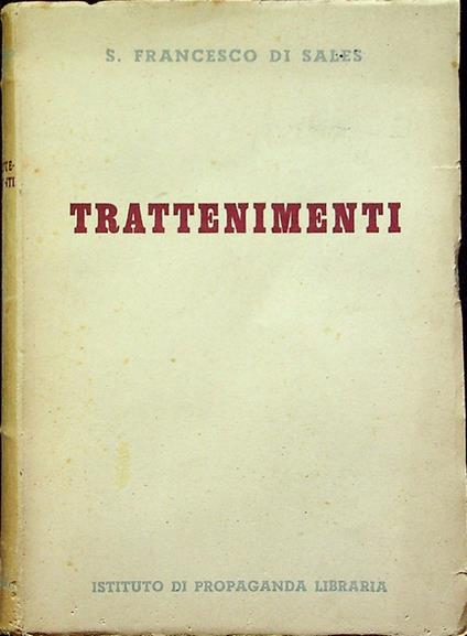 Trattenimenti - (san) Francesco di Sales - copertina
