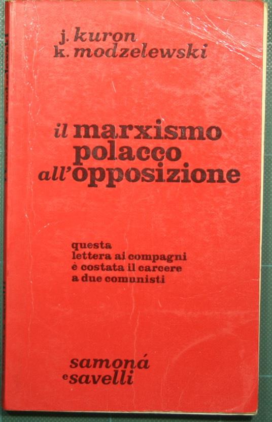 Il marxismo polacco all'opposizione - copertina