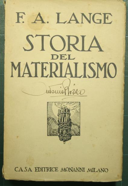Storia critica del materialismo - copertina