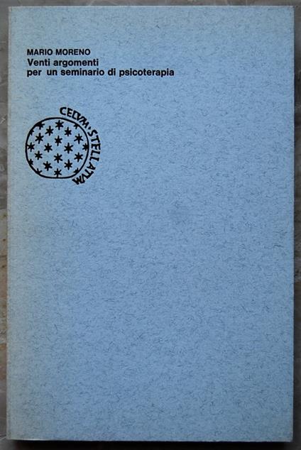 Venti Argomenti Per Un Seminario Di Psicoterapia - M. Mario Moreno - copertina