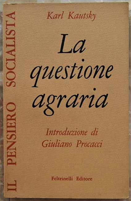 Questione Agraria - Karl Kautsky - copertina