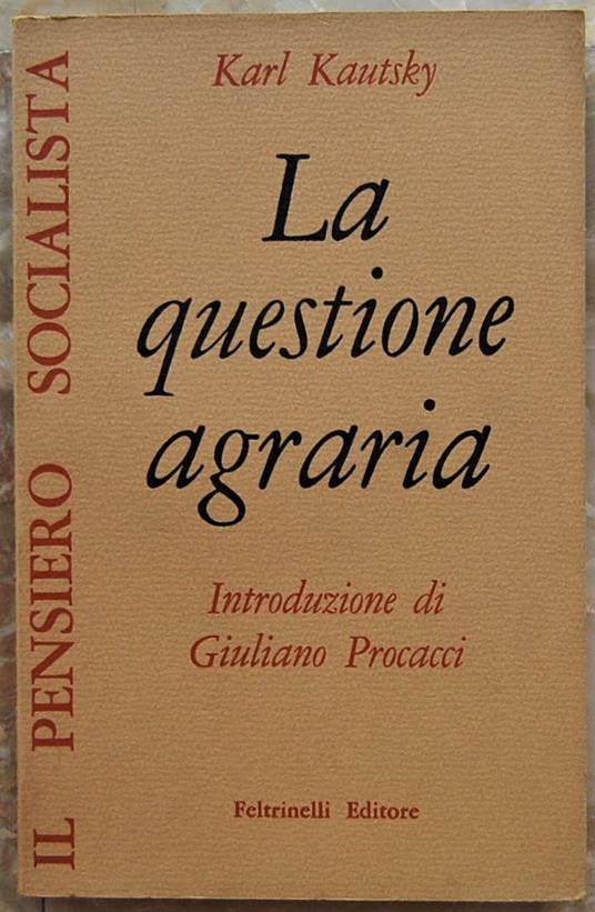 Questione Agraria - Karl Kautsky - copertina