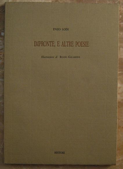 Impronte E Altre Poesie - Enzo Lodi - copertina