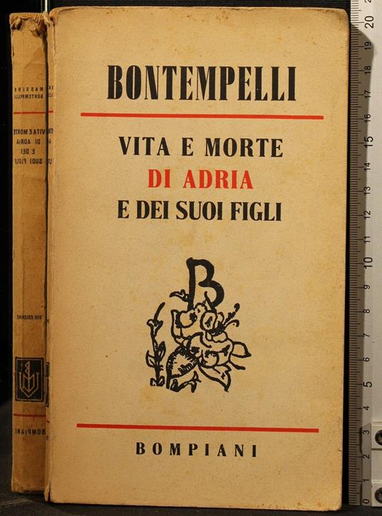 Vita e Morte di Adria e Dei Suoi Figli - Massimo Bontempelli - copertina
