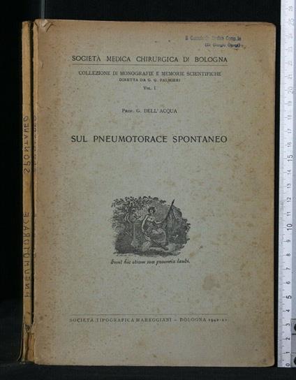Sul Pneumotorace Spontaneo - G. Alberto Dell'Acqua - copertina