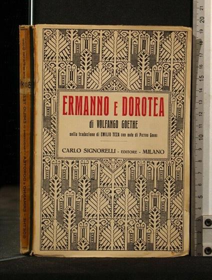 Ermanno e Dorotea - Johann Wolfgang Goethe - copertina