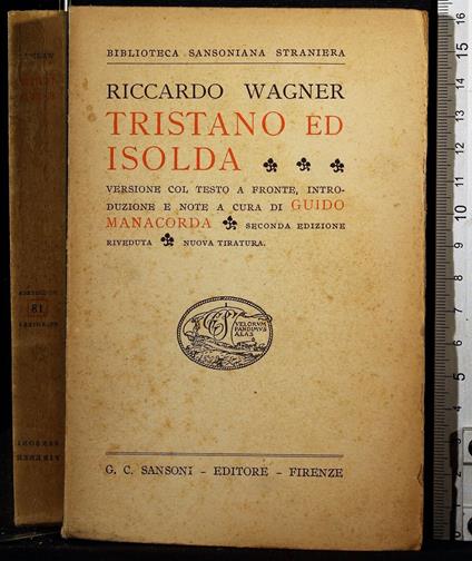 Tristano ed Isolda - Richard Wagner - copertina