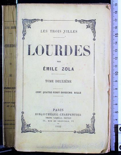 Lourdes. Vol 2 - Émile Zola - copertina
