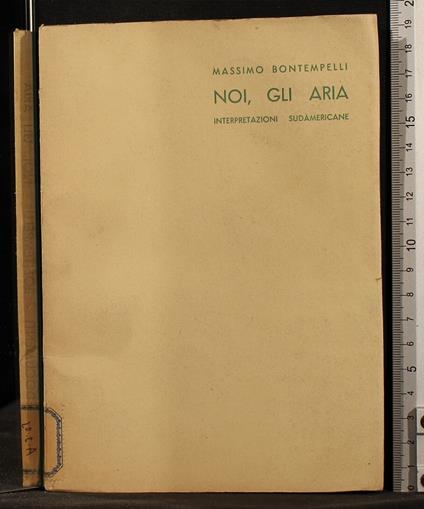 Noi, gli aria - Massimo Bontempelli - copertina