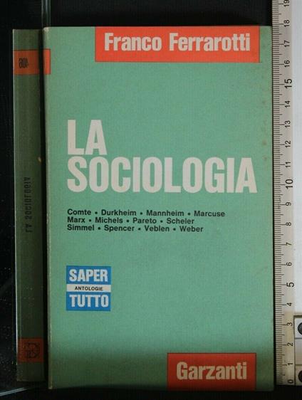 La Sociologia - Franco Ferrarotti - copertina