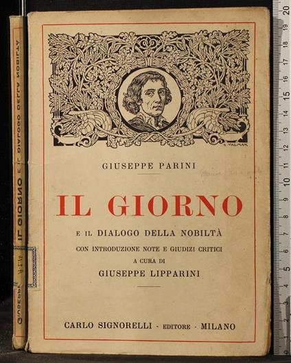 Il giorno e il dialogo della nobiltà - Giuseppe Parini - copertina