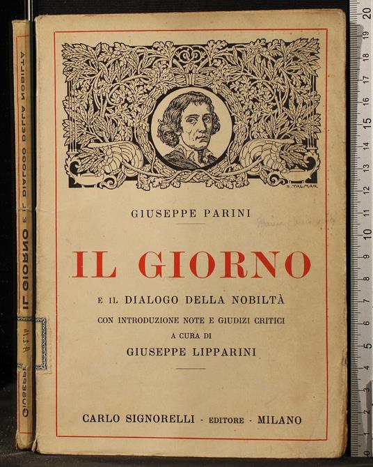 Il giorno e il dialogo della nobiltà - Giuseppe Parini - copertina
