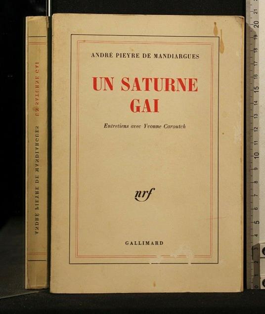 Un Saturne Gai - André Pieyre de Mandiargues - copertina