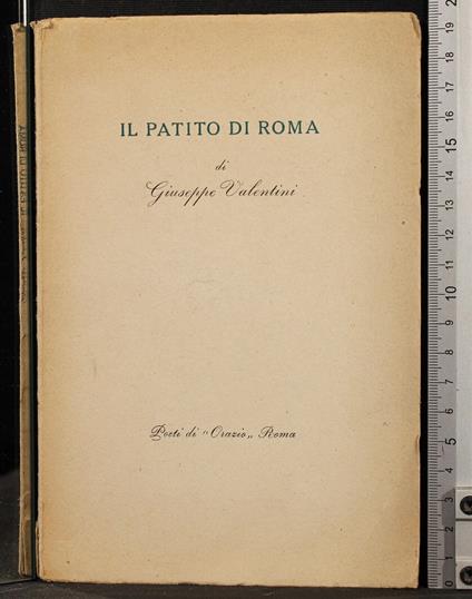 Il patito di Roma - Giuseppe Valentini - copertina