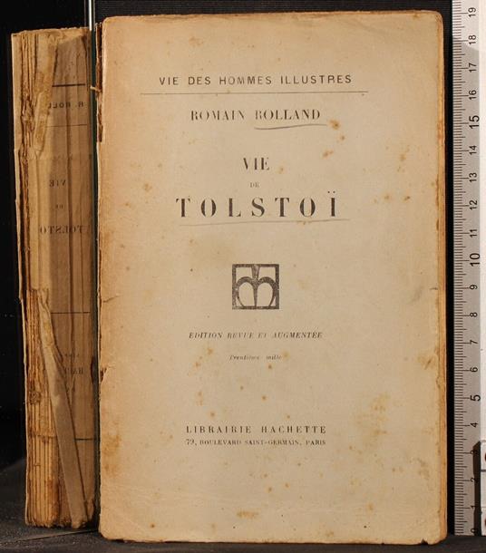 Vie de Tolstoi - Romain Rolland - copertina