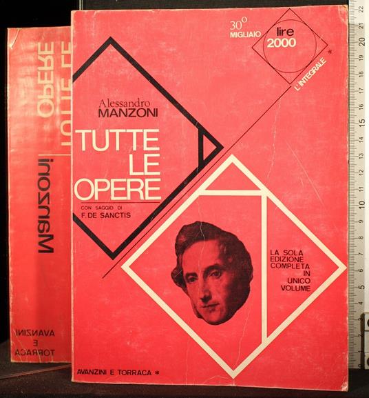 Tutte le opere - Alessandro Manzoni - copertina