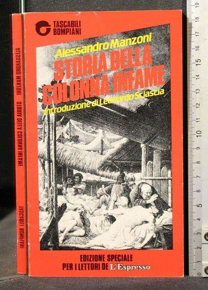 Storia Della Colonna Infame - Alessandro Manzoni - copertina