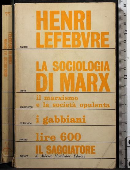 La sociologia di Marx - Henri Lefebvre - copertina