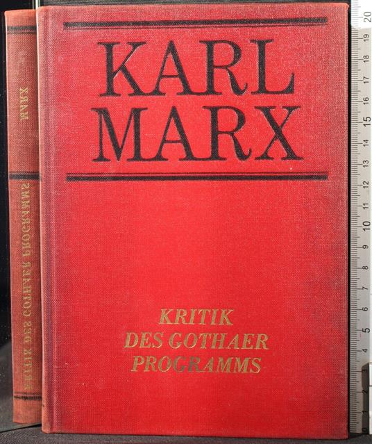 Kritik des gothaer programms - Karl Marx - copertina