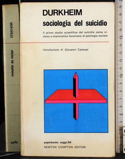 Sociologia del suicidio - Émile Durkheim - copertina
