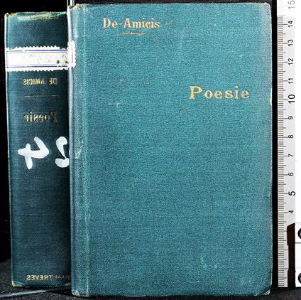 Poesie - Edmondo De Amicis - copertina