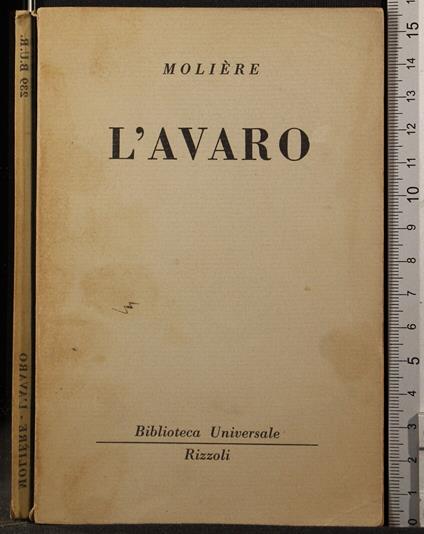 L' avaro - Molière - copertina
