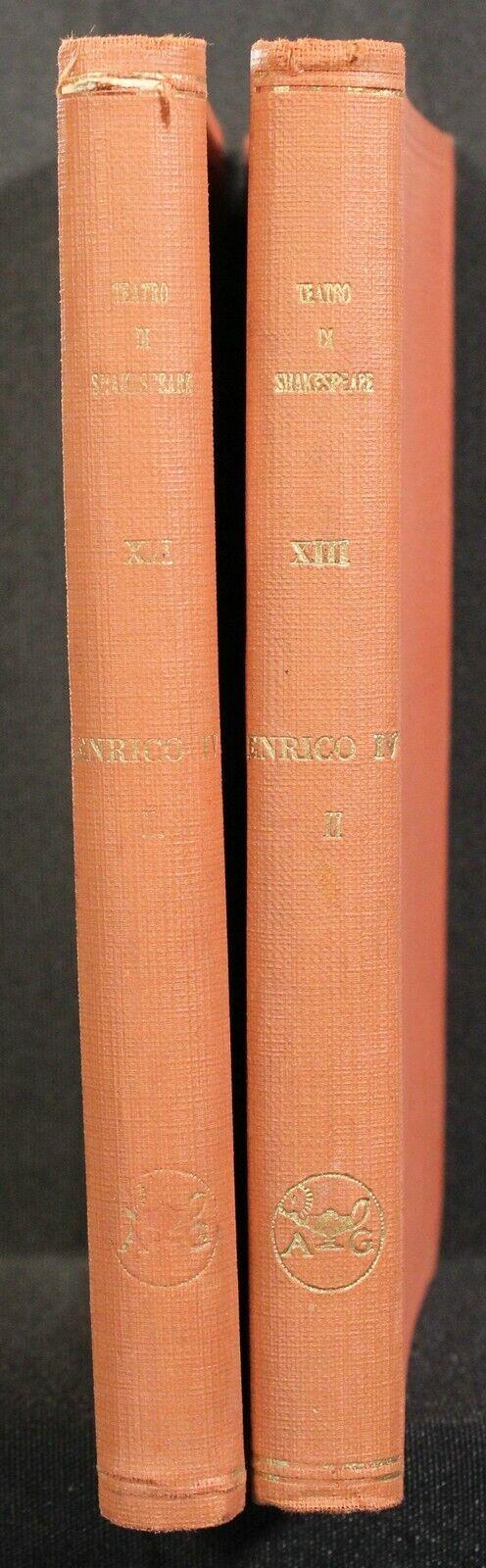 Enrico Iv. Parte Prima. Parte Seconda. 2 Volumi - William Shakespeare - copertina