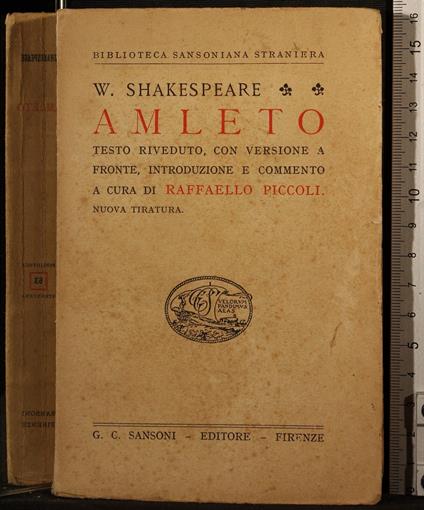 Amleto - William Shakespeare - copertina