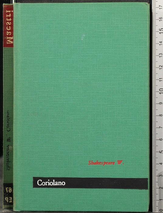 Coriolano - William Shakespeare - copertina