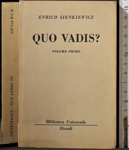 Quo vadis? Vol 1 - Henryk Sienkiewicz - copertina