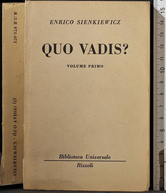Quo vadis? Vol 1 - Henryk Sienkiewicz - copertina