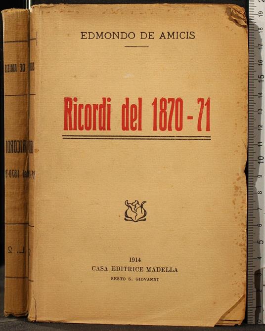 Ricordi Del 1870-71 - Edmondo De Amicis - copertina