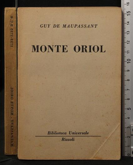 Monte Oriol - Guy de Maupassant - copertina
