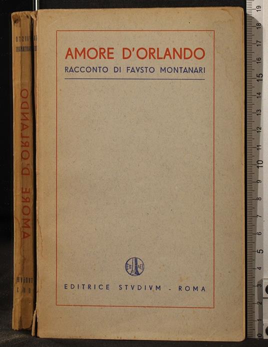 Amore d'Orlando - Fausto Montanari - copertina