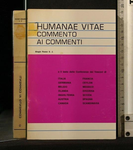 Humanae Vitae Commento Ai Commenti - Biagio Russo - copertina