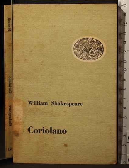 Coriolano - William Shakespeare - copertina