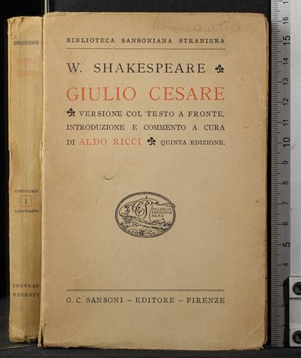 Giulio Cesare - William Shakespeare - copertina