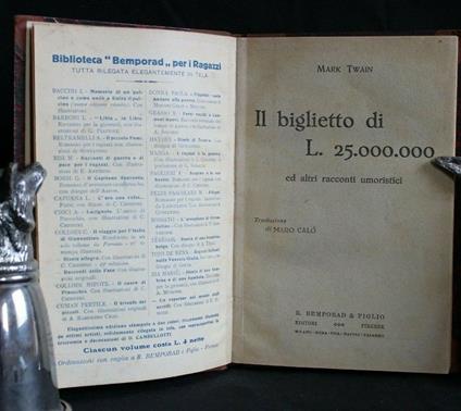 Il Biglietto di L. 25.000.000 - Mark Twain - copertina