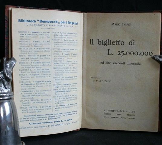 Il Biglietto di L. 25.000.000 - Mark Twain - copertina